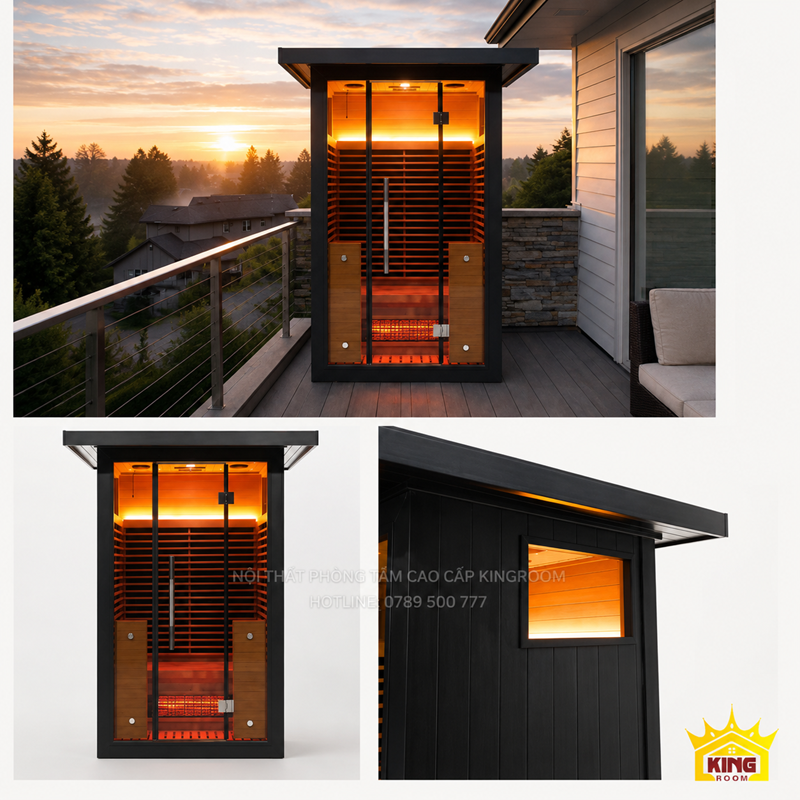 Cabin dạng độc lập có thể trở thành một điểm nhấn trong khu vực thư giãn của gia đình.