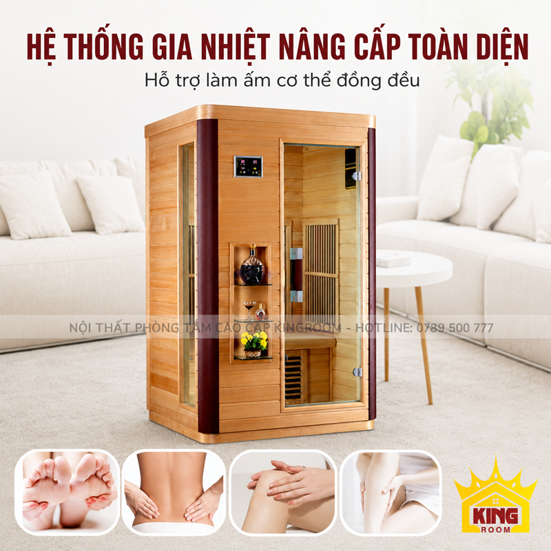 Hệ thống tấm nhiệt carbon hồng ngoại phòng xông hơi Vienna
