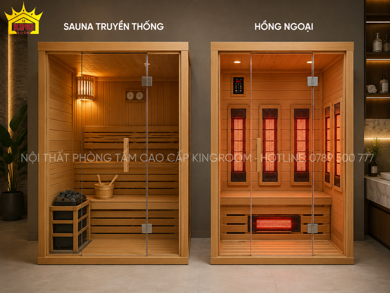 So sánh phòng sauna truyền thống và phòng hồng ngoại