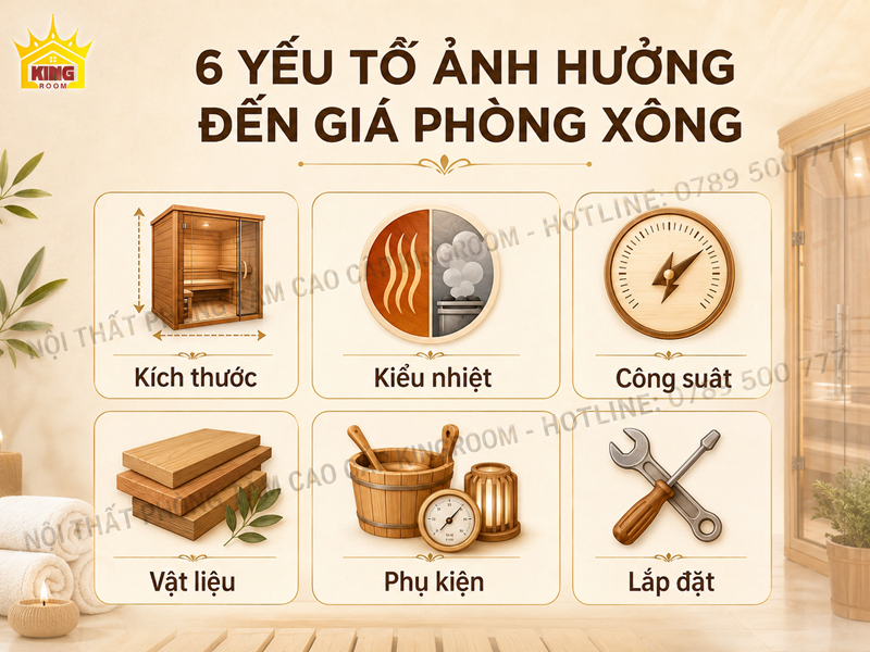 Các yếu tố ảnh hưởng đến giá phòng xông hơi khô