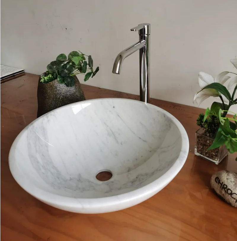 Vân đá tự nhiên trên lavabo đá Marble