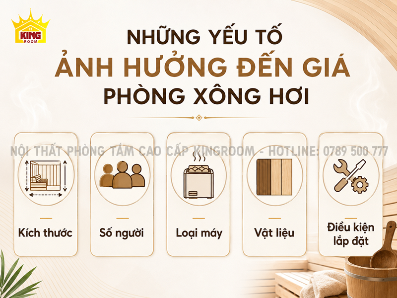 Các yếu tố ảnh hưởng đến giá phòng xông hơi
