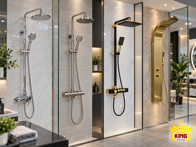 Các mẫu bộ vòi sen tắm đứng Kingroom theo nhiều phân khúc giá