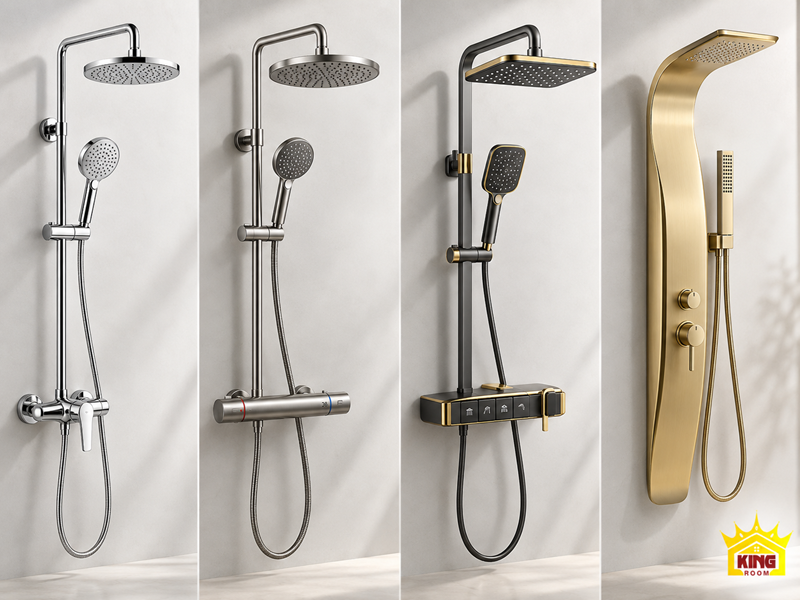 Các mẫu bộ vòi sen tắm đứng và sen cây nóng lạnh Kingroom