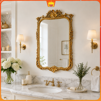 Guong Chu Nhat Bo Goc Khung Vang Gcn01 Lavabo