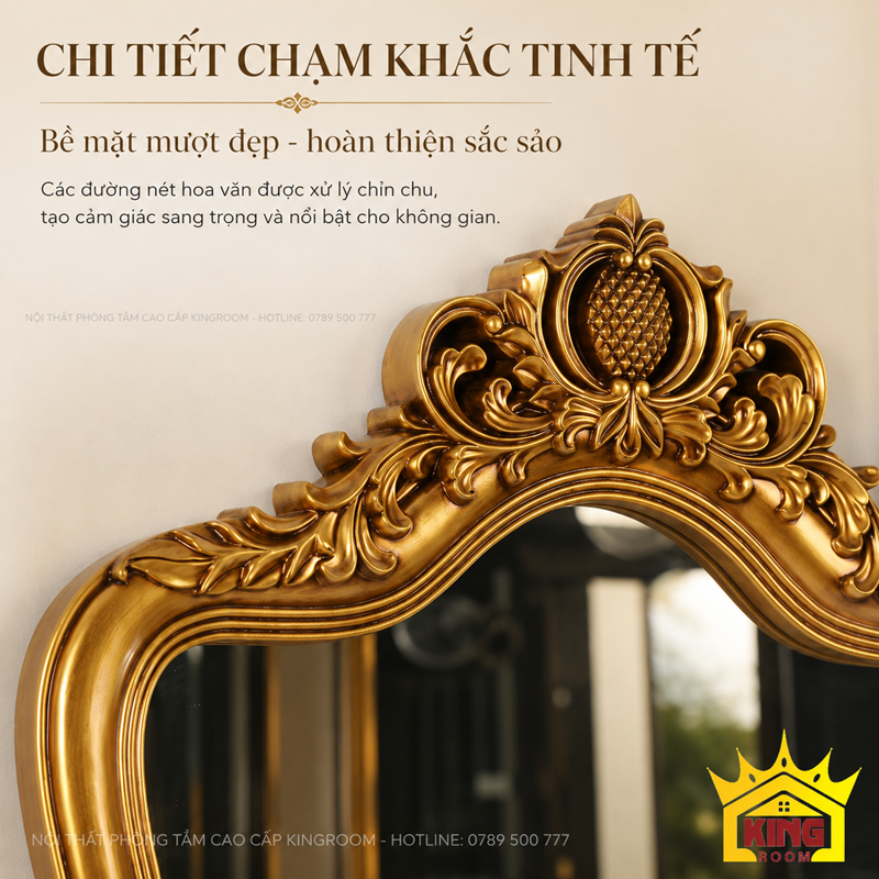 Họa tiết đỉnh gương cổ điển phòng tắm 834A
