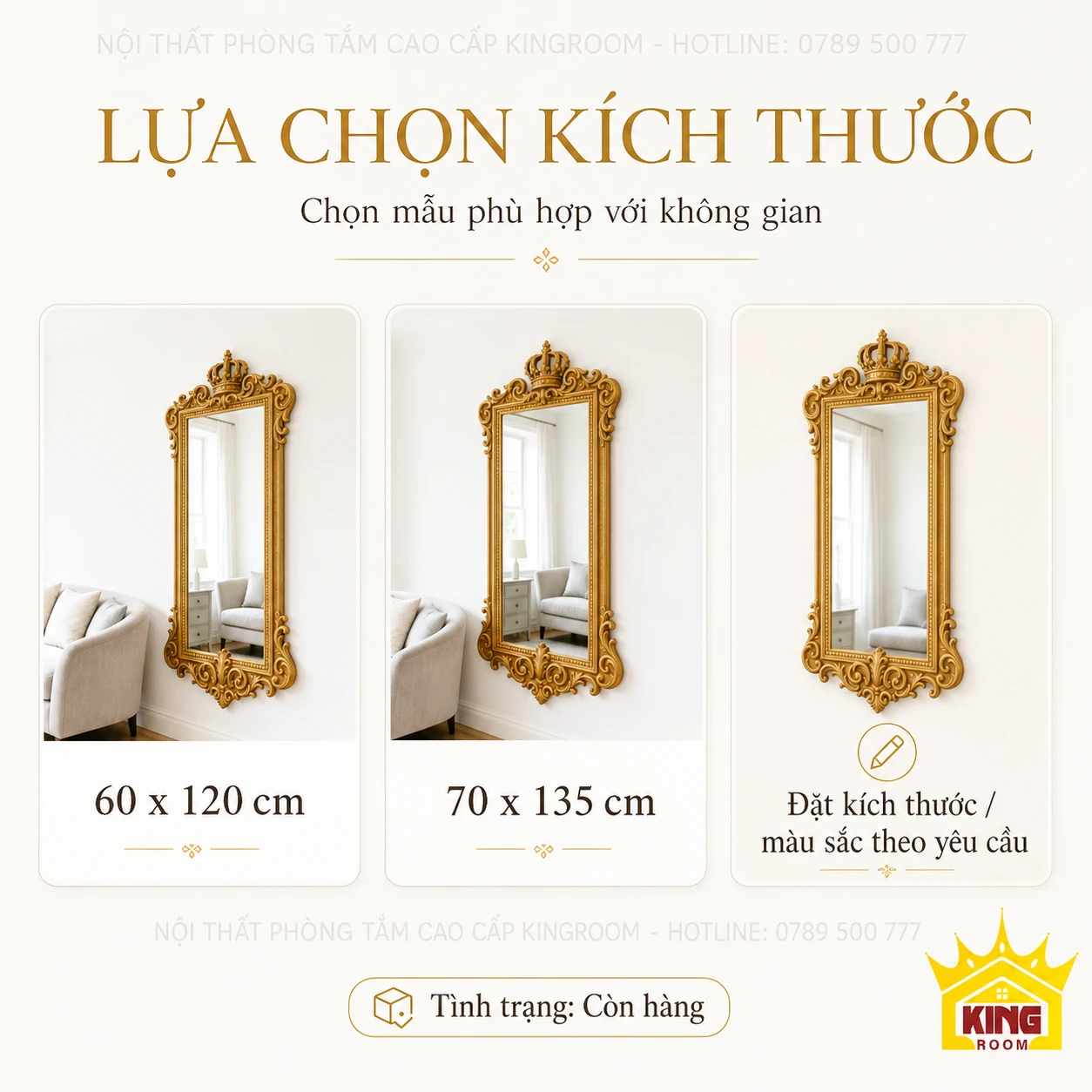 Thông số gương chữ nhật 60×120 và 70×135 cm Thông số gương chữ nhật 60×120 và 70×135 cm