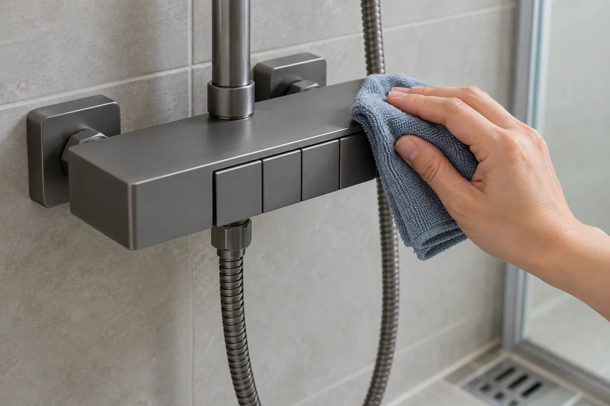Lau các mép phím điều khiển bằng khăn mềm