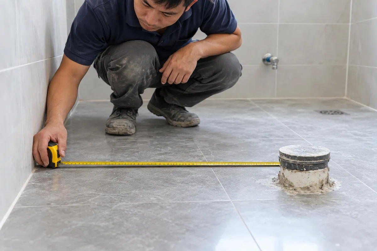 Kiểm tra vị trí đầu chờ thoát trước khi chọn bồn cầu