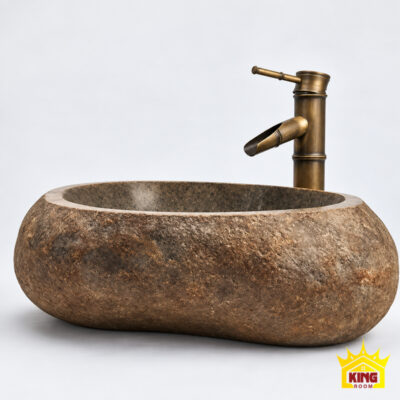 Kingroom Chau Lavabo Da Cuoi Tu Nhien Dat Ban Oval Nau Moc 01