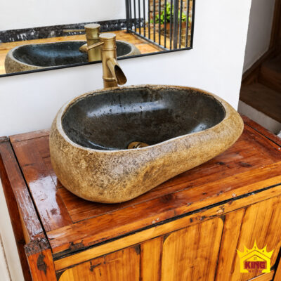 Kingroom Chau Lavabo Da Cuoi Tu Nhien Dat Ban Oval Nau Moc 02
