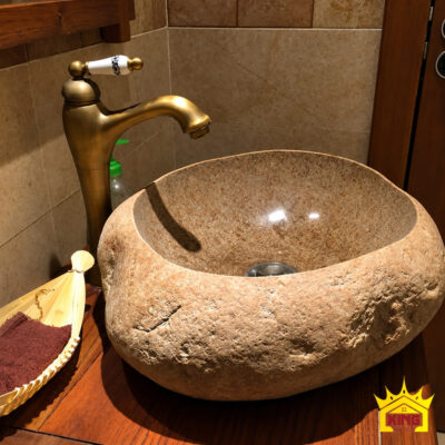 Kingroom Chau Lavabo Da Cuoi Tu Nhien Dat Ban Oval Nau Moc 04