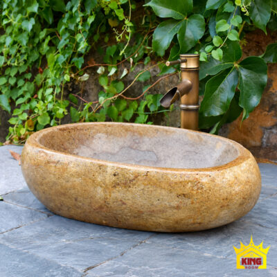 Kingroom Chau Lavabo Da Cuoi Tu Nhien Dat Ban Tong Vang Nau 01