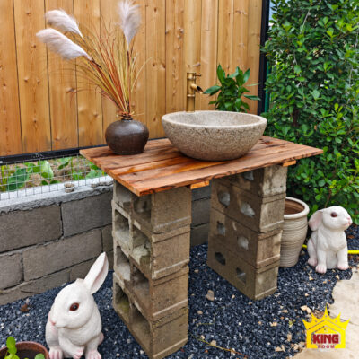 Kingroom Chau Lavabo Xi Mang Composite Gia Da Cuoi Tron D47x16 03