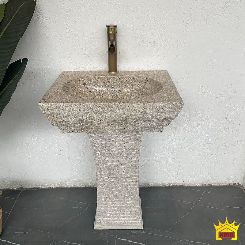 Ảnh chính diện bộ lòng vuông chân thẳng xám sáng