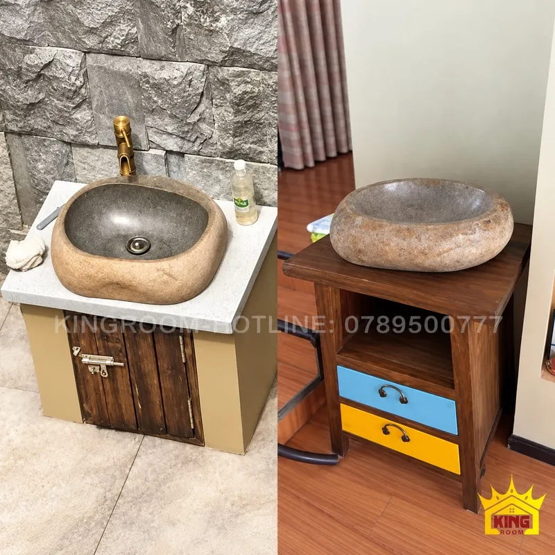 Những khối đá cuội tự nhiên có màu sắc và kích thước khác nhau