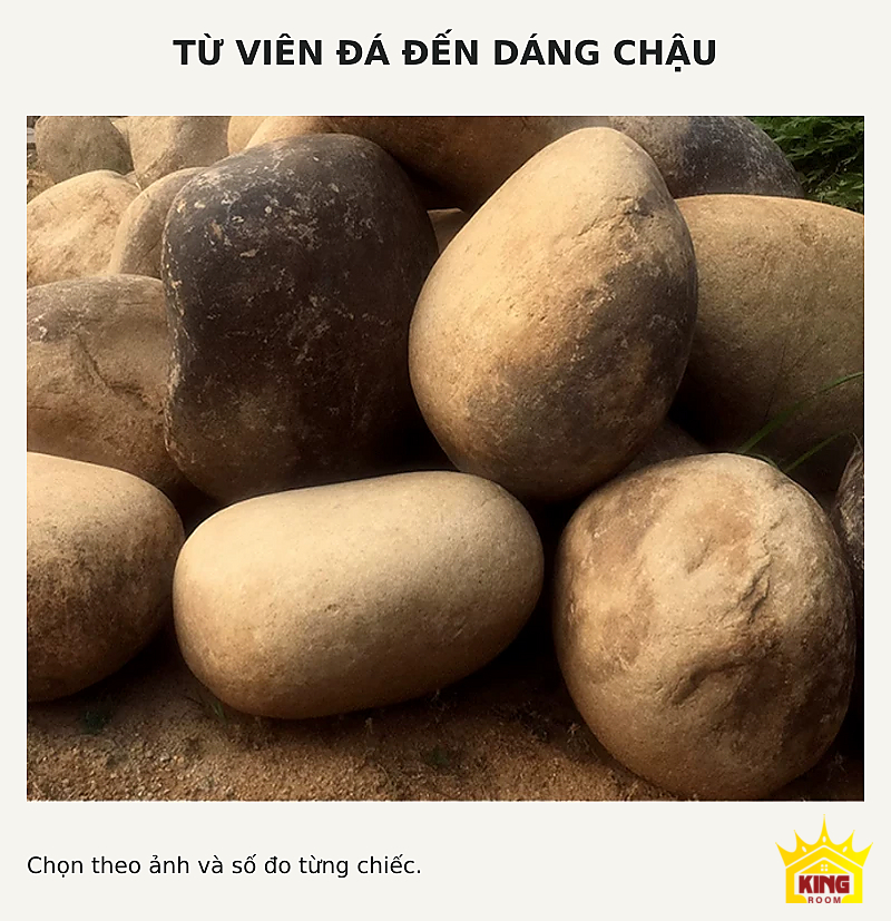 Lavabo đá cuội vàng nâu – Các viên đá tông vàng nâu minh họa màu và hình khối tự nhiên Các viên đá tông vàng nâu minh họa màu và hình khối tự nhiên