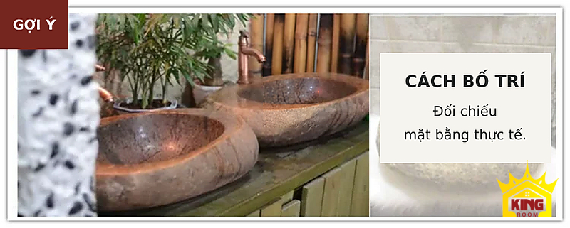 Lavabo đá cuội vỏ sáng lòng sẫm – Gợi ý kê chậu đá cùng mặt bàn và mảng cây trang trí Gợi ý kê chậu đá cùng mặt bàn và mảng cây trang trí