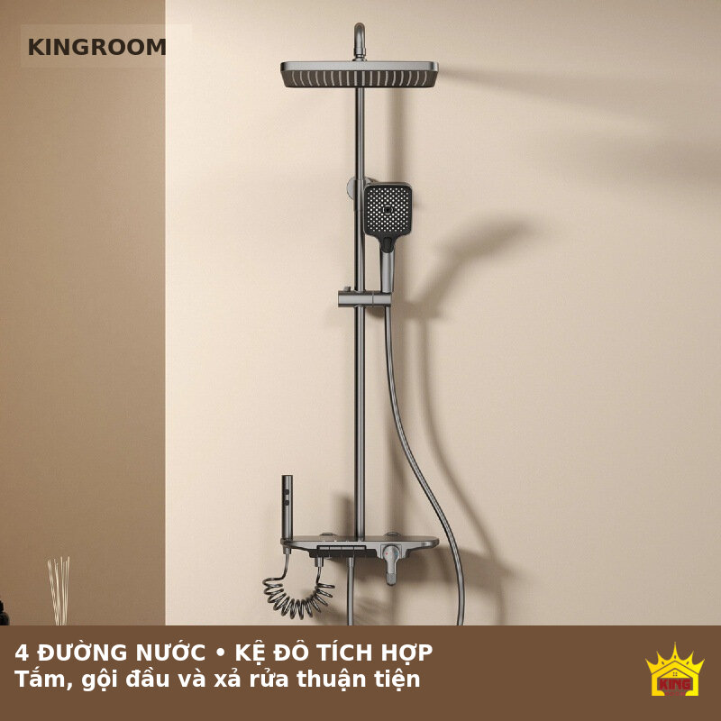 Sen cây phím đàn KINGROOM màu xám với kệ đồ và vòi xịt
