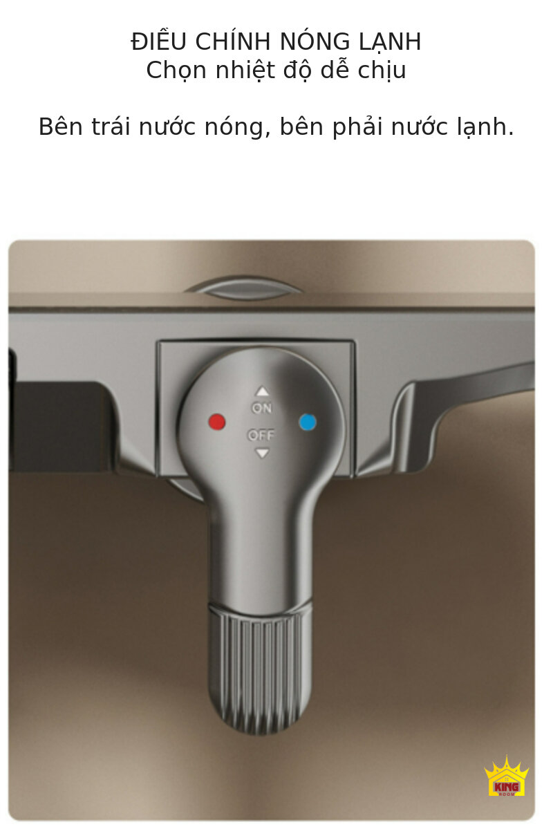 Tay gạt điều chỉnh nóng lạnh của củ sen KINGROOM