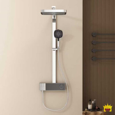 Sen cây phím đàn KINGROOM màu bạc, bát chữ nhật và tay sen tròn