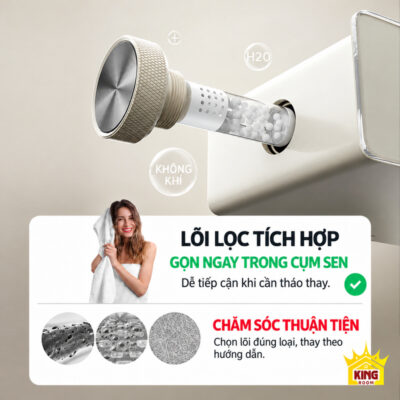 Lõi lọc tích hợp của H2 trên sen cây KINGROOM H2