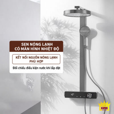 Phiên bản màu xám có màn hình nhiệt độ trên sen cây KINGROOM H2