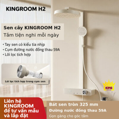 KINGROOM H2 màu kem với lõi lọc