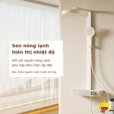 H2 màu kem trong phòng tắm trên sen cây KINGROOM H2