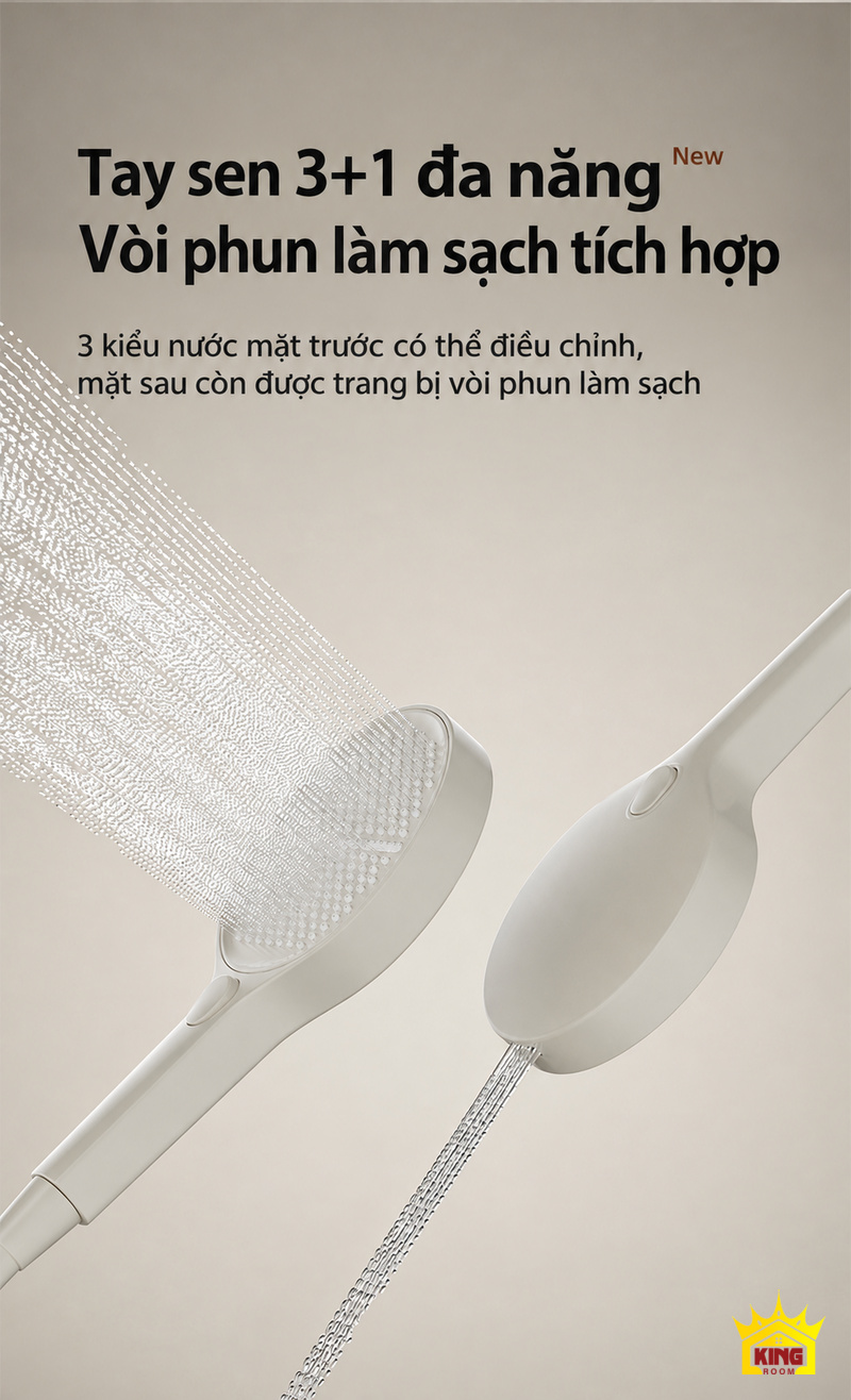 Tay sen ba chế độ và tia xịt phía sau trên sen cây KINGROOM H2