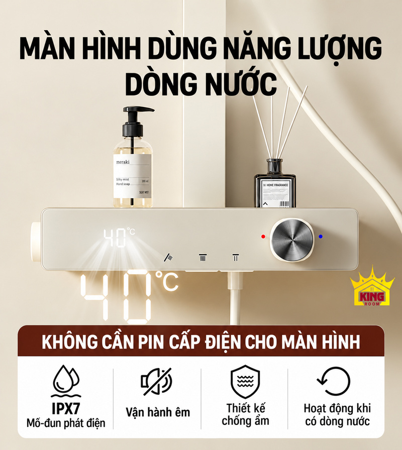 Bộ phát điện từ dòng nước trên sen cây KINGROOM H2