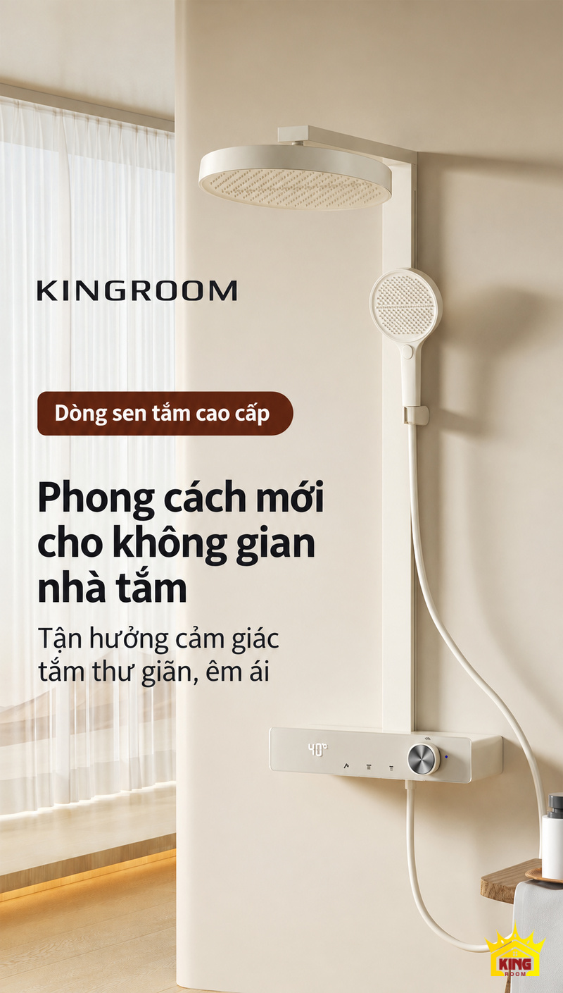 Phối cảnh H2 màu kem thanh lịch trên sen cây KINGROOM H2