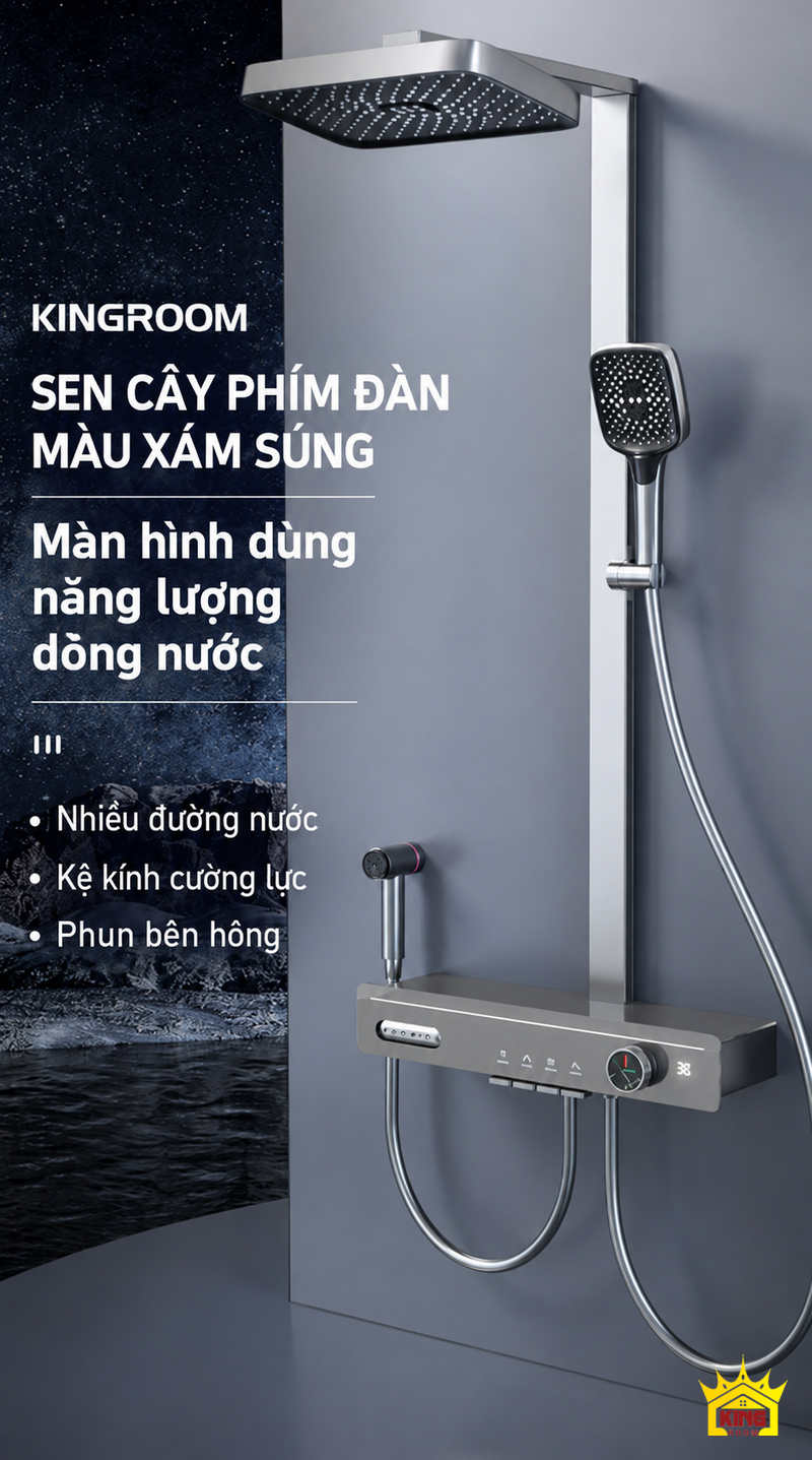 Sen cây phím đàn trong phòng tắm hiện đại trên sen cây phím đàn KINGROOM 330 × 220 mm