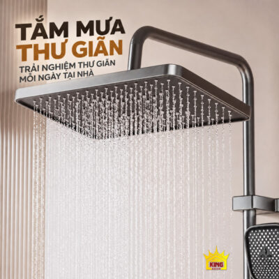 Bát sen chữ nhật KINGROOM với nhiều tia nước dạng mưa